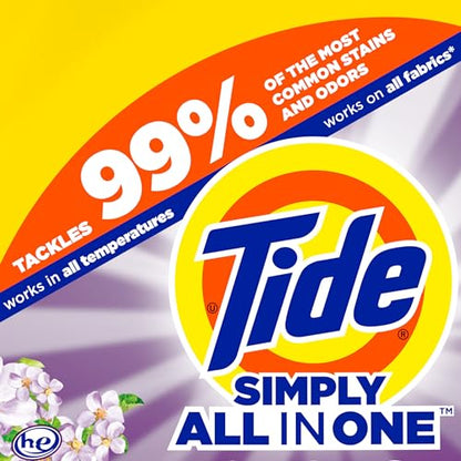 Tide Simply Clean & Fresh Liquid Laundry Detergent, Berry Blossom, 89 loads, 117 fl oz