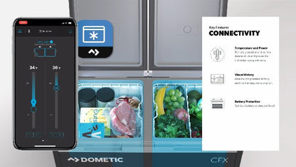 Dometic CFX3 75-Liter Dual Zone Portable Refrigerator and Freezer, Powered by AC/DC or Solar…