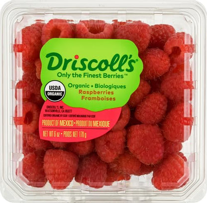 Organic Red Raspberries, 6 Oz