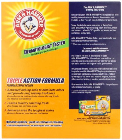 Arm & Hammer Laundry Detergent, Free of Perfume & Dyes, Powder, 100 Loads, 6.16 lb