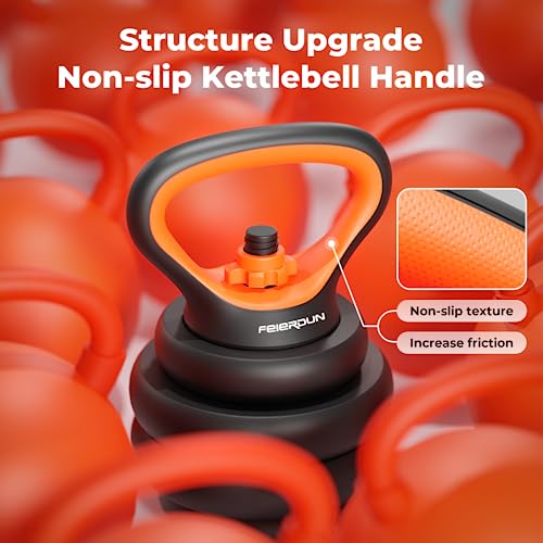 FEIERDUN Adjustable Dumbbells 20 30 40 50 70 90lbs Free Weight Set with Connector 4 in1 Dumbbells Set Used as Barbell Kettlebells Push up Stand