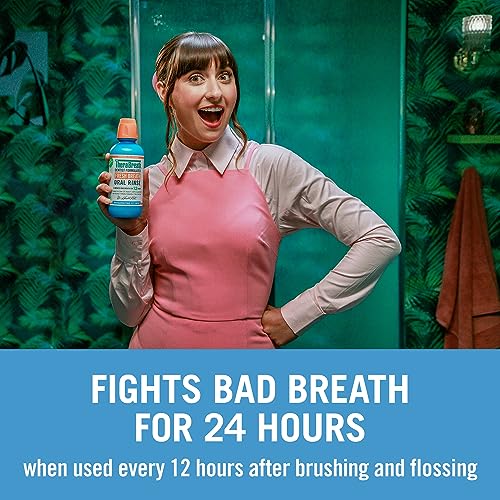 TheraBreath Fresh Breath Mouthwash, Icy Mint Flavor, Alcohol-Free, 16 Fl Oz (Pack of 2)