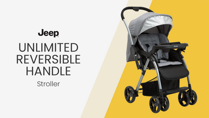 Jeep Unlimited Reversible Handle Stroller, Grey Tweed