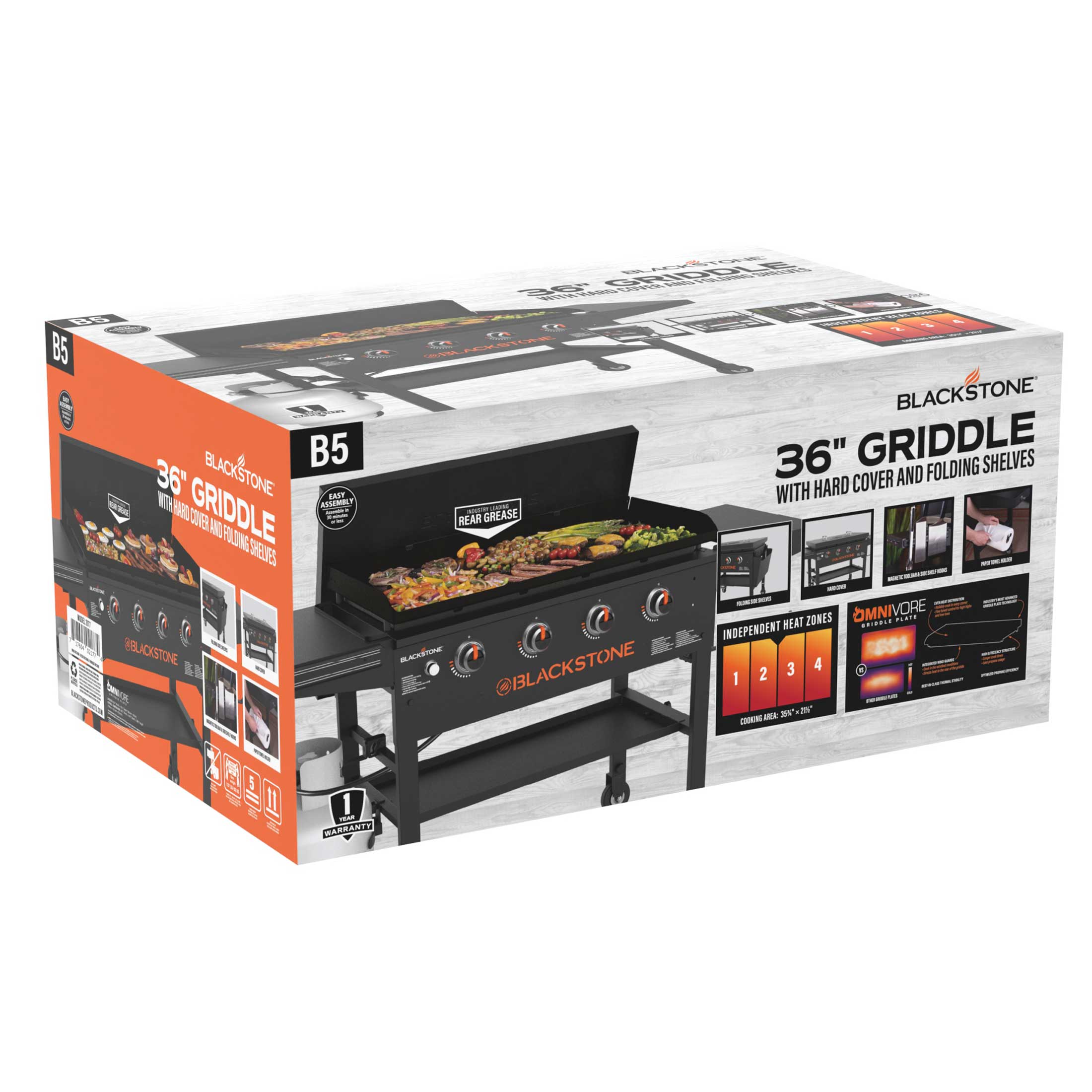 Blackstone Original 4 Burner 36 Propane Omnivore Griddle with Hard Co Kewlstreet