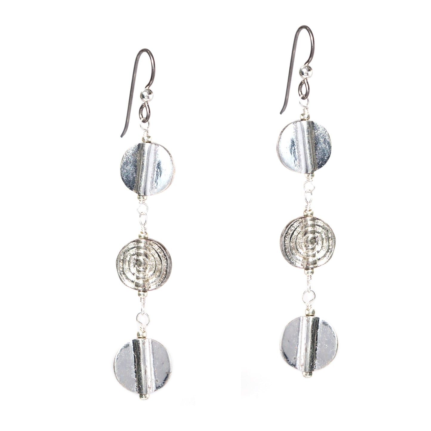 Triple Discus Earrings