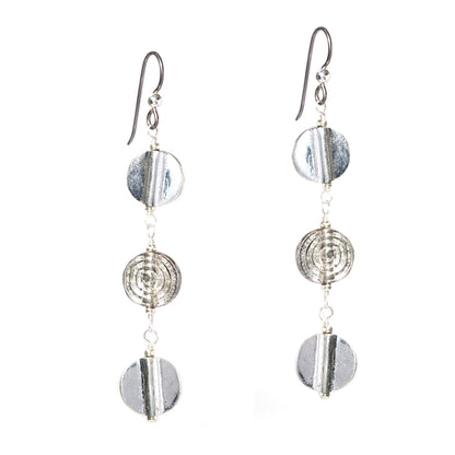 Triple Discus Earrings