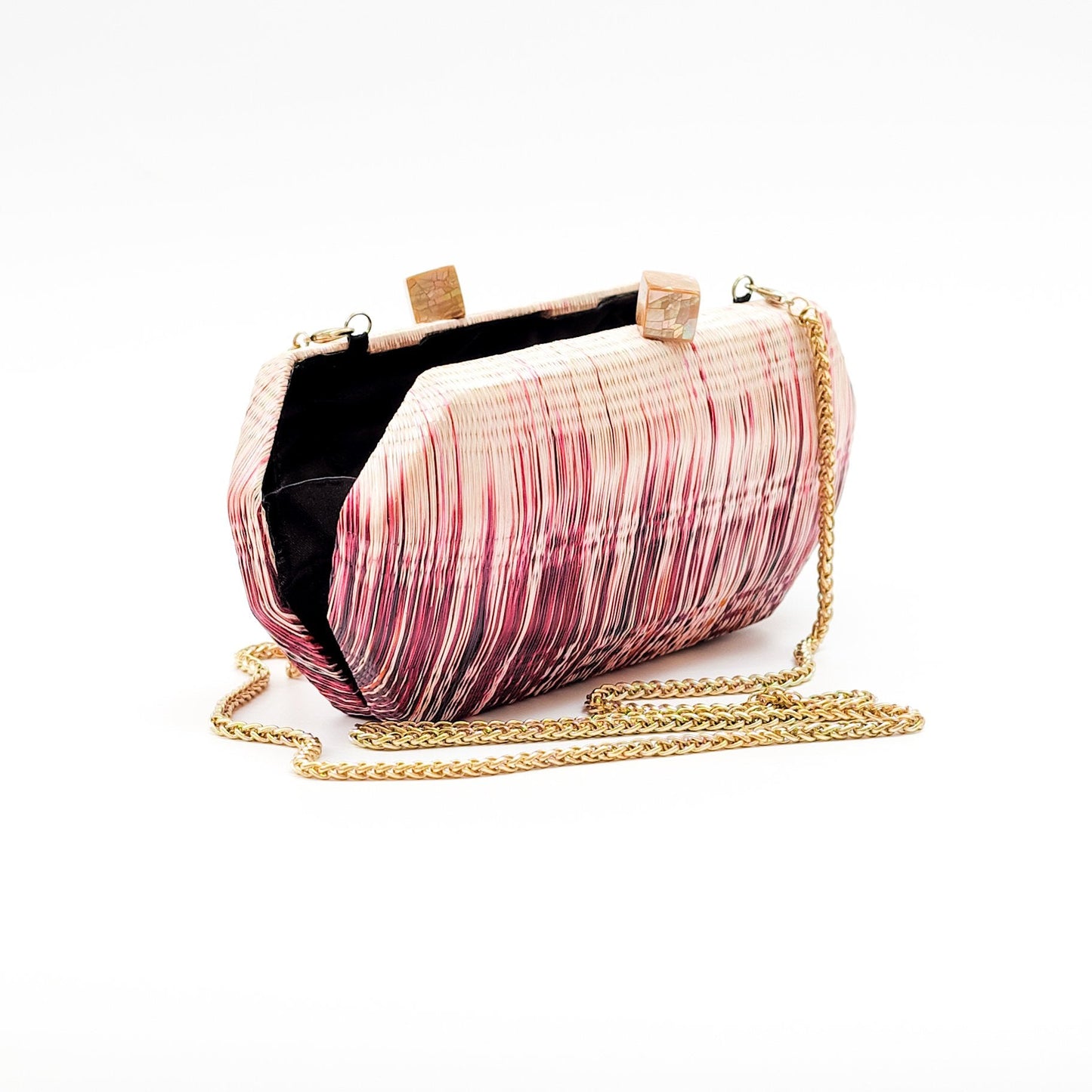 Wine Colored Clutch - Woven Clutch Purse | LIKHÂ