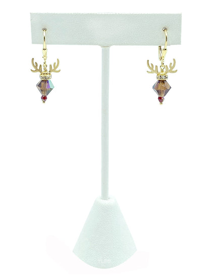 Rudolph Reindeer Crystal Earrings