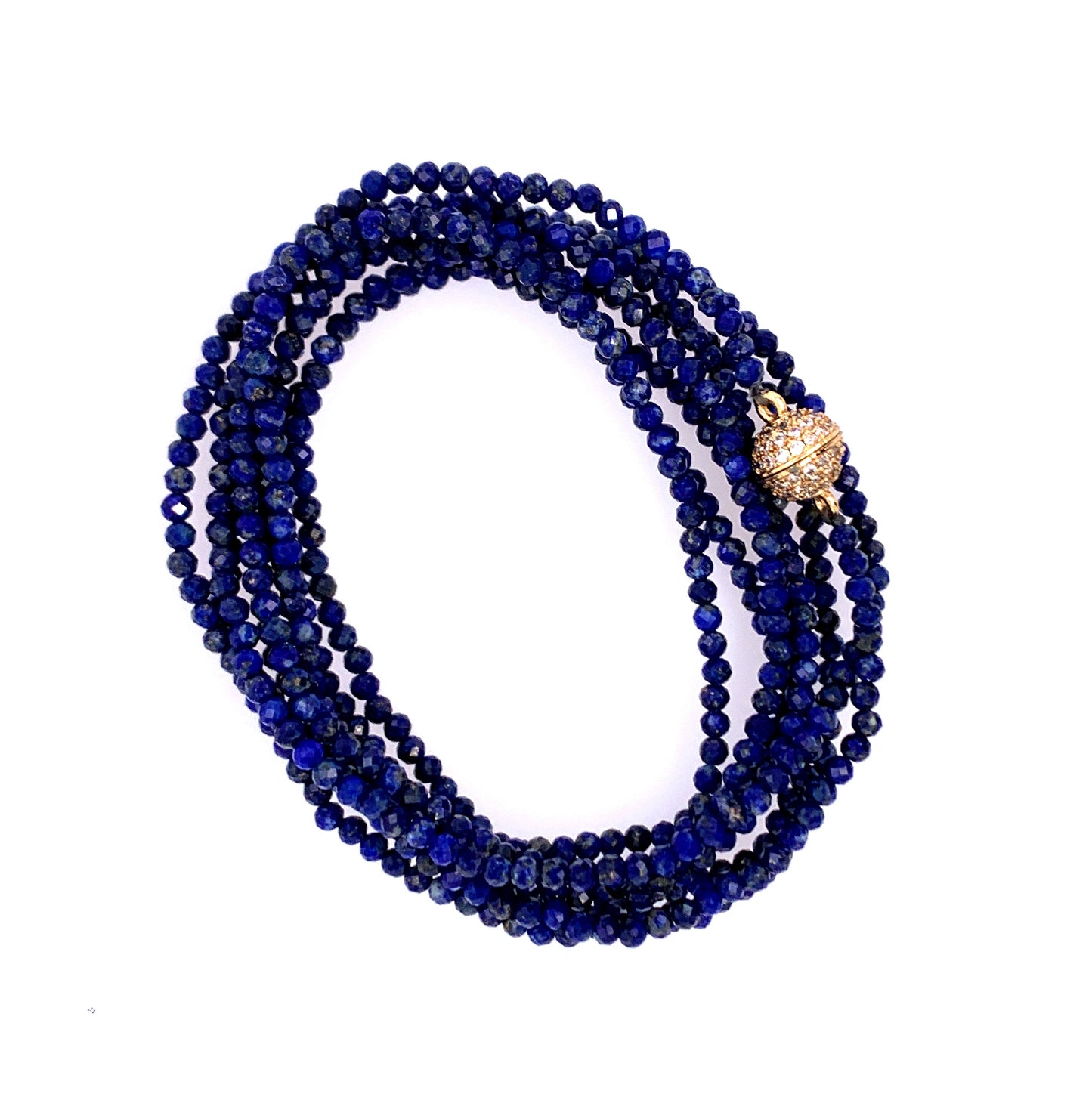 Lapis Multi Wear 52" Long Necklace or Wrap Bracelet