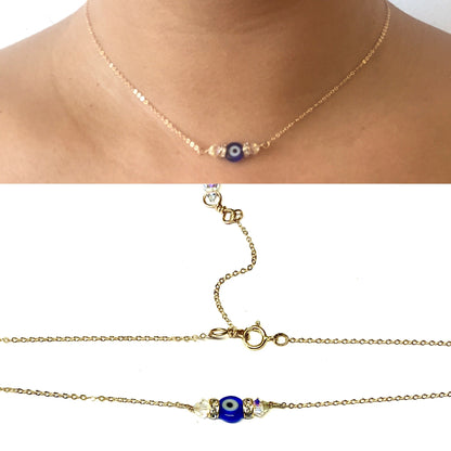 Evil Eye necklace, evil eye choker necklace