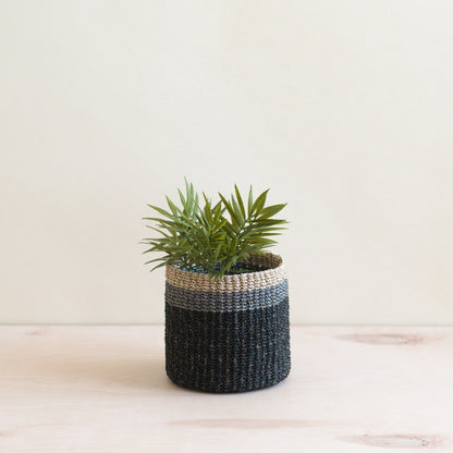 Black Tabletop Mini Basket - Handmade Baskets | LIKHÂ