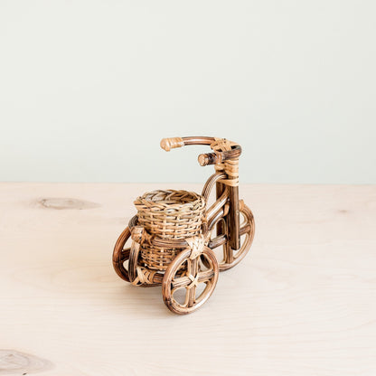 Bicycle Rattan Planter, small - Handmade Planters | LIKHÂ