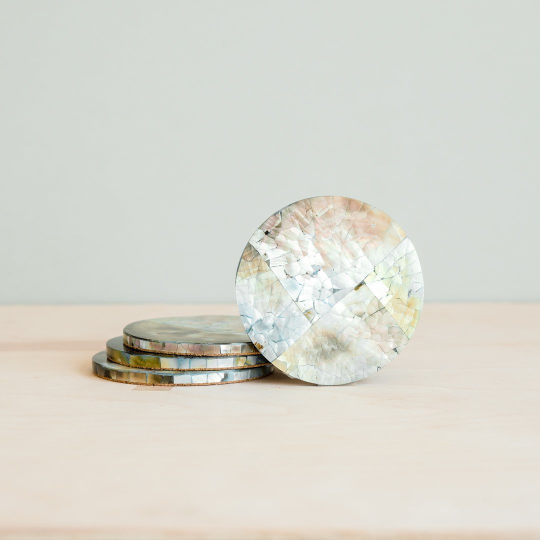 Black Mother of Pearl Coasters | LIKHÂ