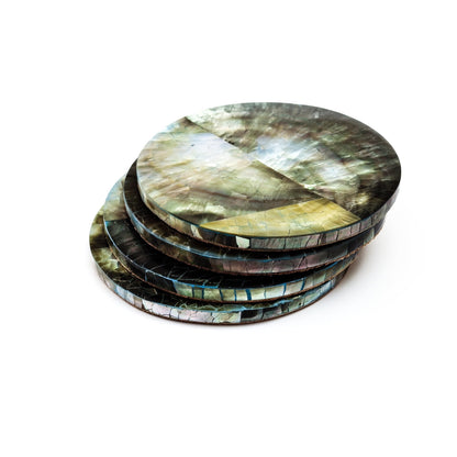 Black Mother of Pearl Coasters | LIKHÂ