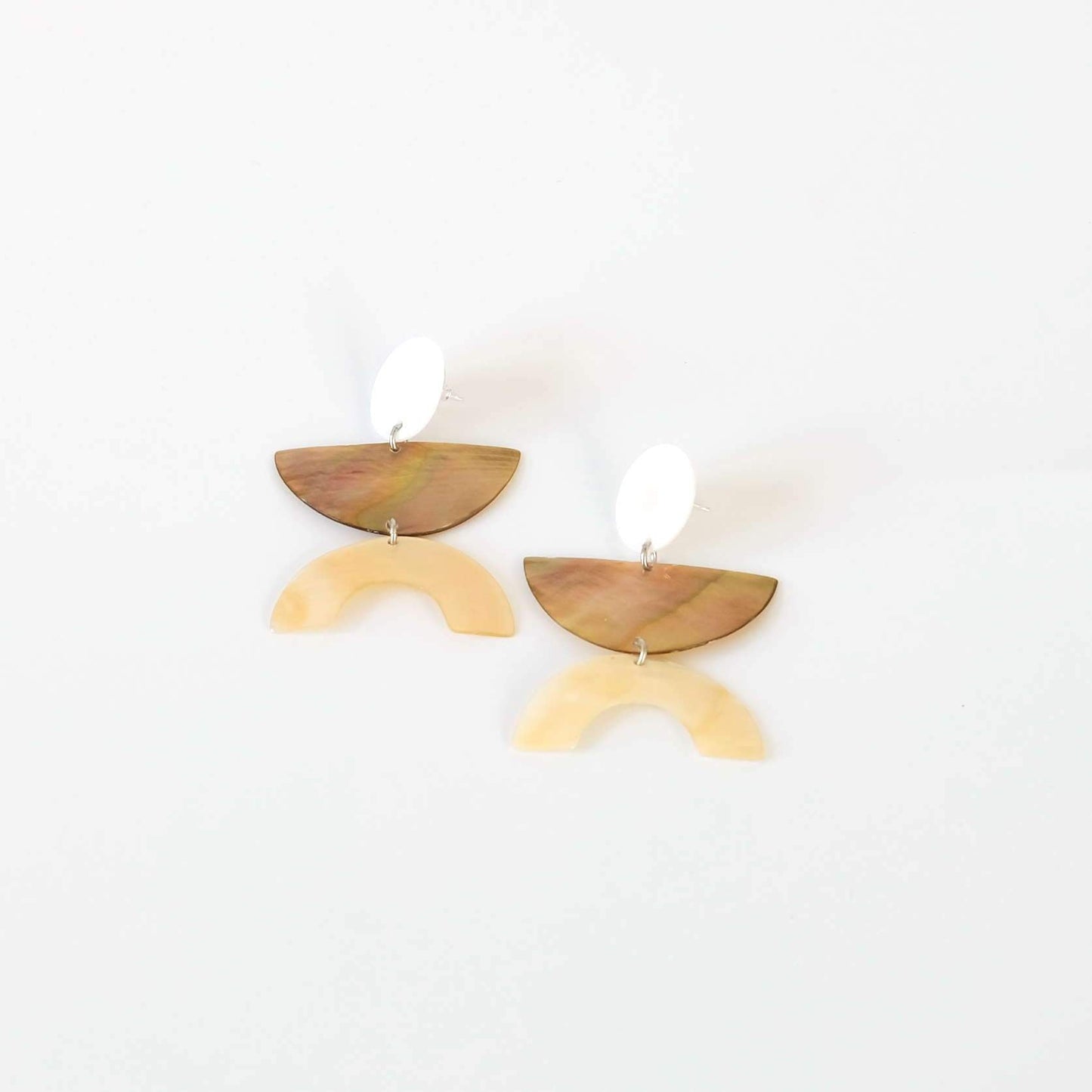 Light Tricolor Long Geometric Earrings - Dangle Earrings | LIKHÂ