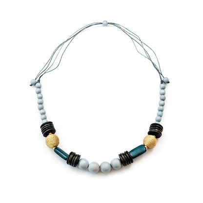 Grey Bead Necklace - Bombon Artisan Necklace | LIKHÂ