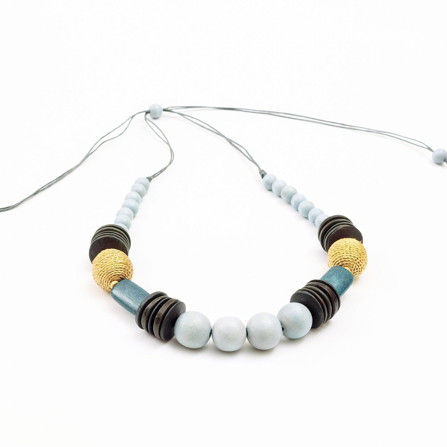 Grey Bead Necklace - Bombon Artisan Necklace | LIKHÂ