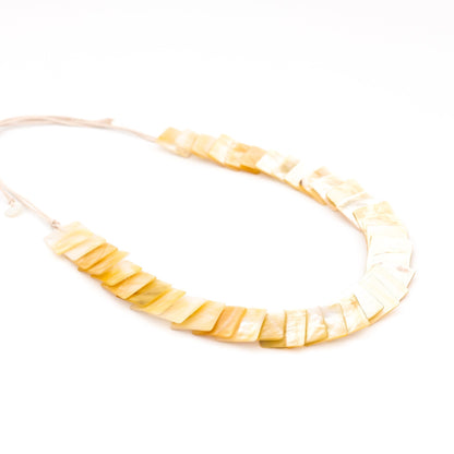 Mother of Pearl Statement Necklace - Playa Golden Yellow | LIKHÂ