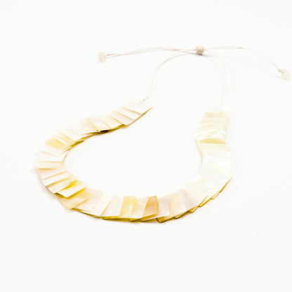 Mother of Pearl Statement Necklace - Playa Golden Yellow | LIKHÂ