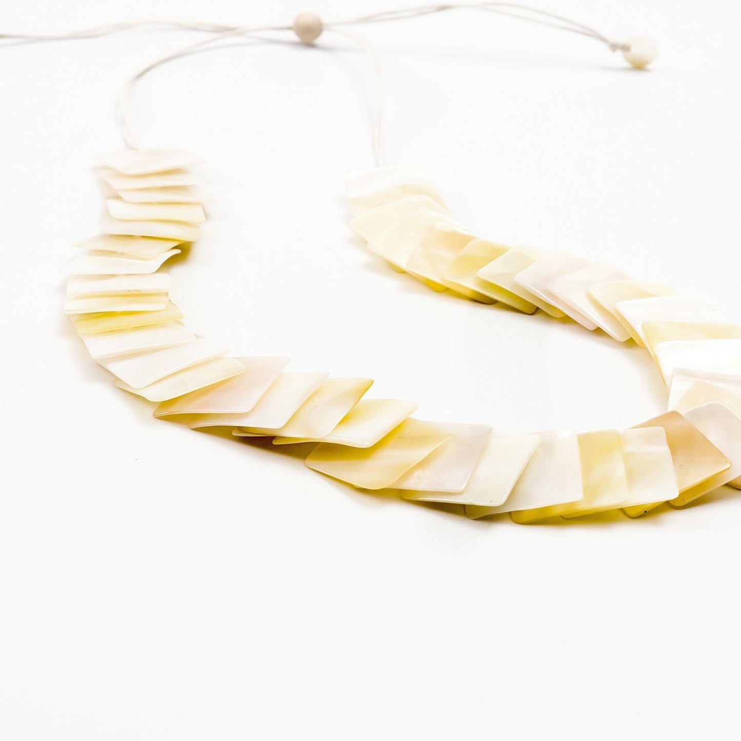 Mother of Pearl Statement Necklace - Playa Golden Yellow | LIKHÂ