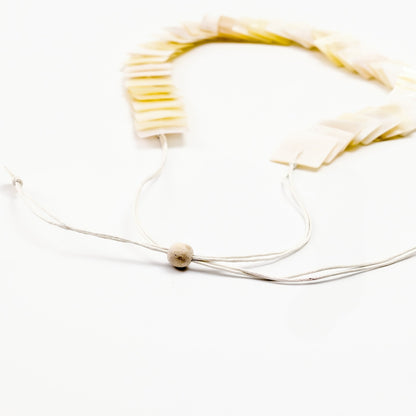 Mother of Pearl Statement Necklace - Playa Golden Yellow | LIKHÂ