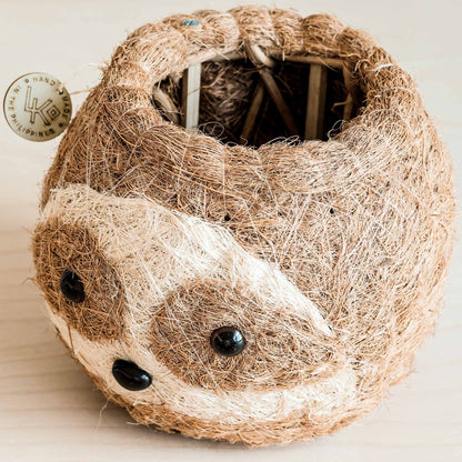 Two-tone Sloth Coco Coir Planter - Handmade Planters | LIKHÂ