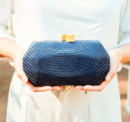 Navy Blue Clutch - Handcrafted Clutches | LIKHÂ