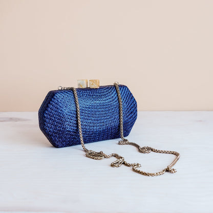 Navy Blue Clutch - Handcrafted Clutches | LIKHÂ