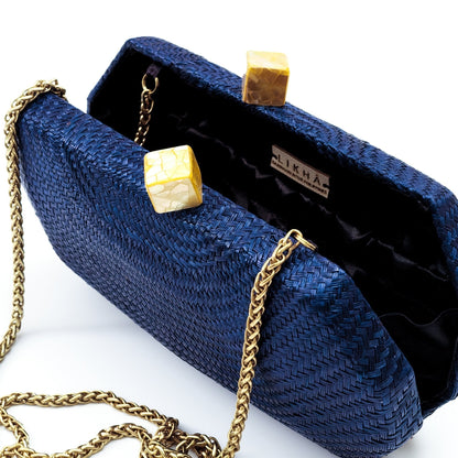 Navy Blue Clutch - Handcrafted Clutches | LIKHÂ