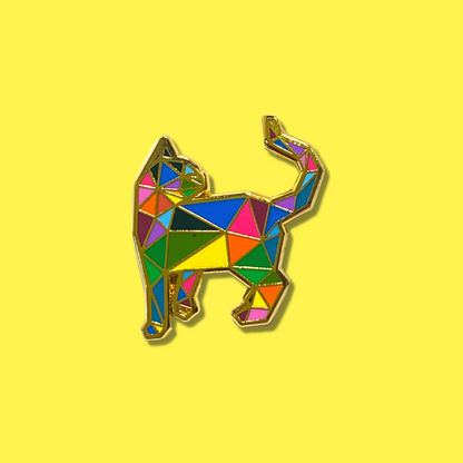 Mosaic Cat Enamel Pin