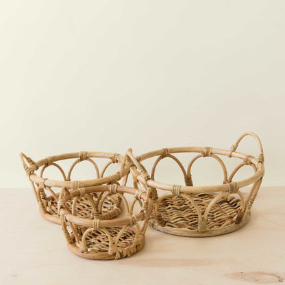 Rattan Fruit Basket -  Wicker Table Basket set of 3 | LIKHÂ