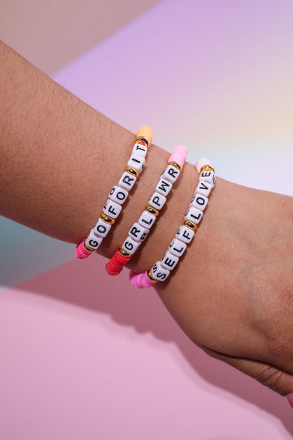 GRL PWR Inspirational Beaded Bracelet