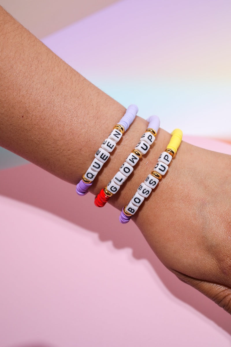 Boss Up Inspirational Beaded Bracelet