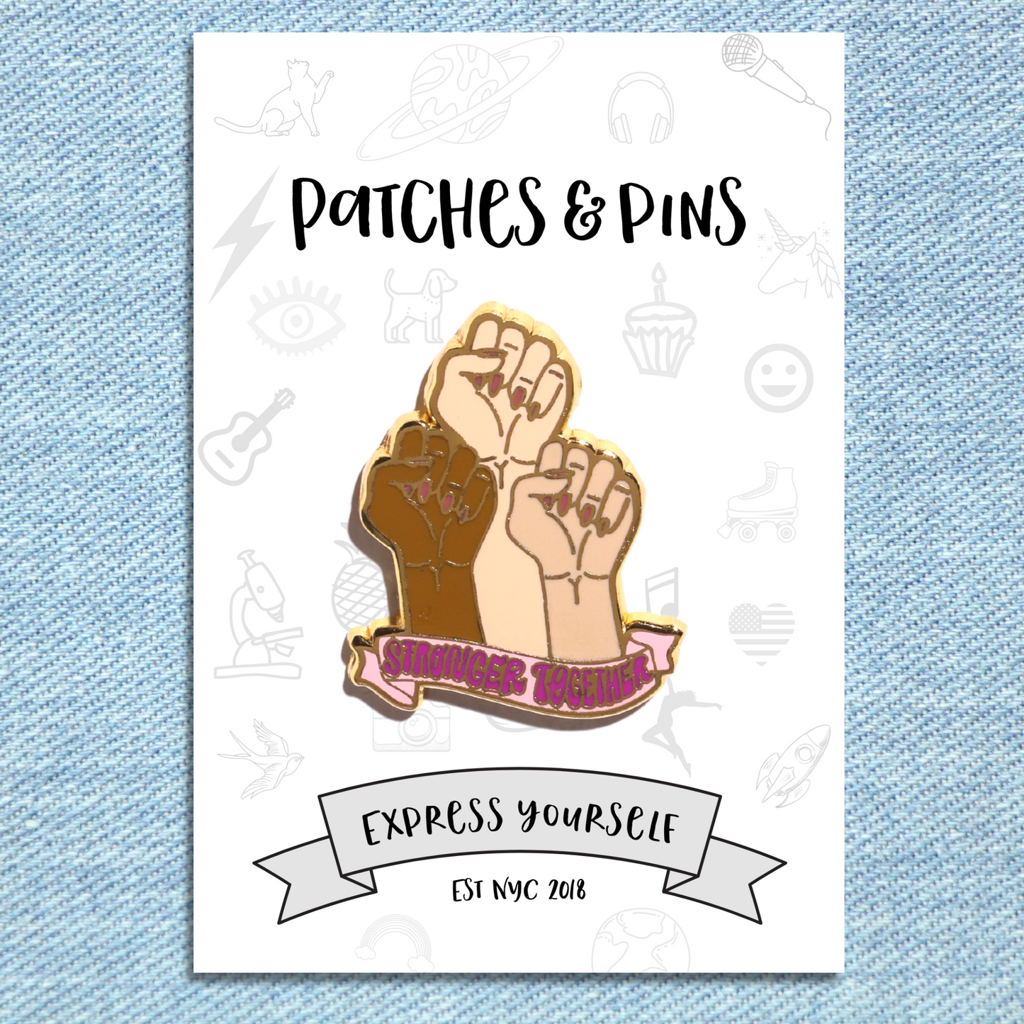 Stronger Together Enamel Pin