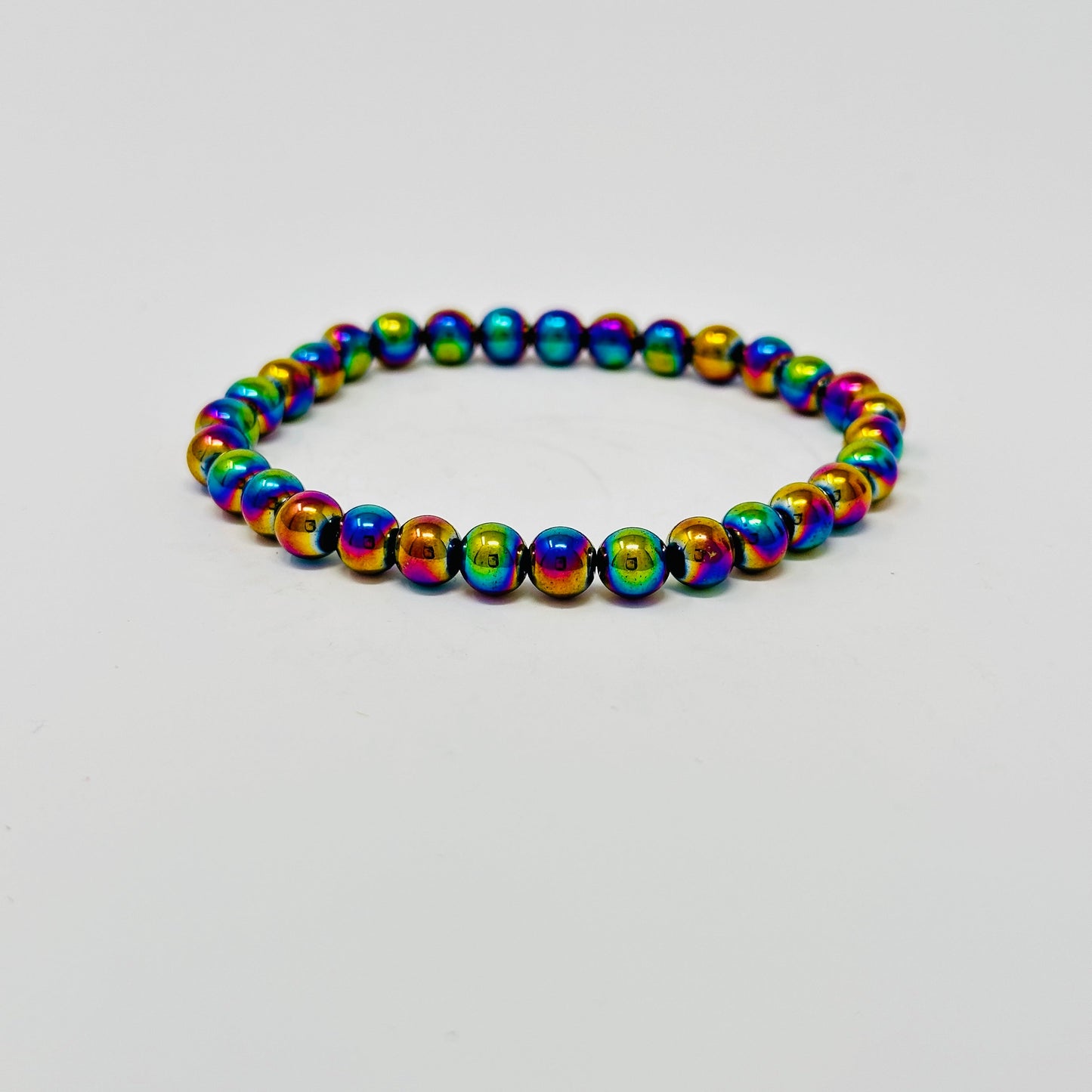 rainbow hematite gemstone bracelet