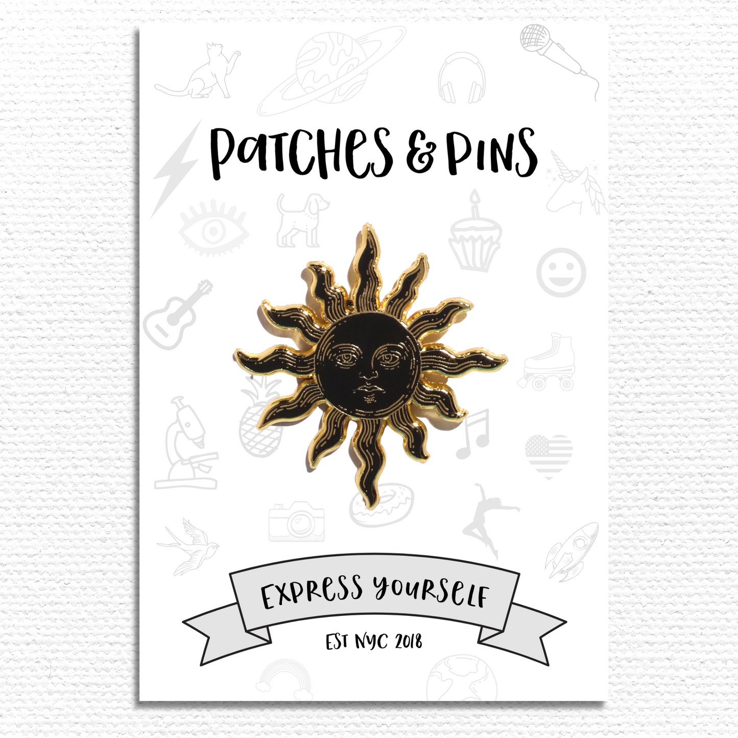 Sun Enamel Pin