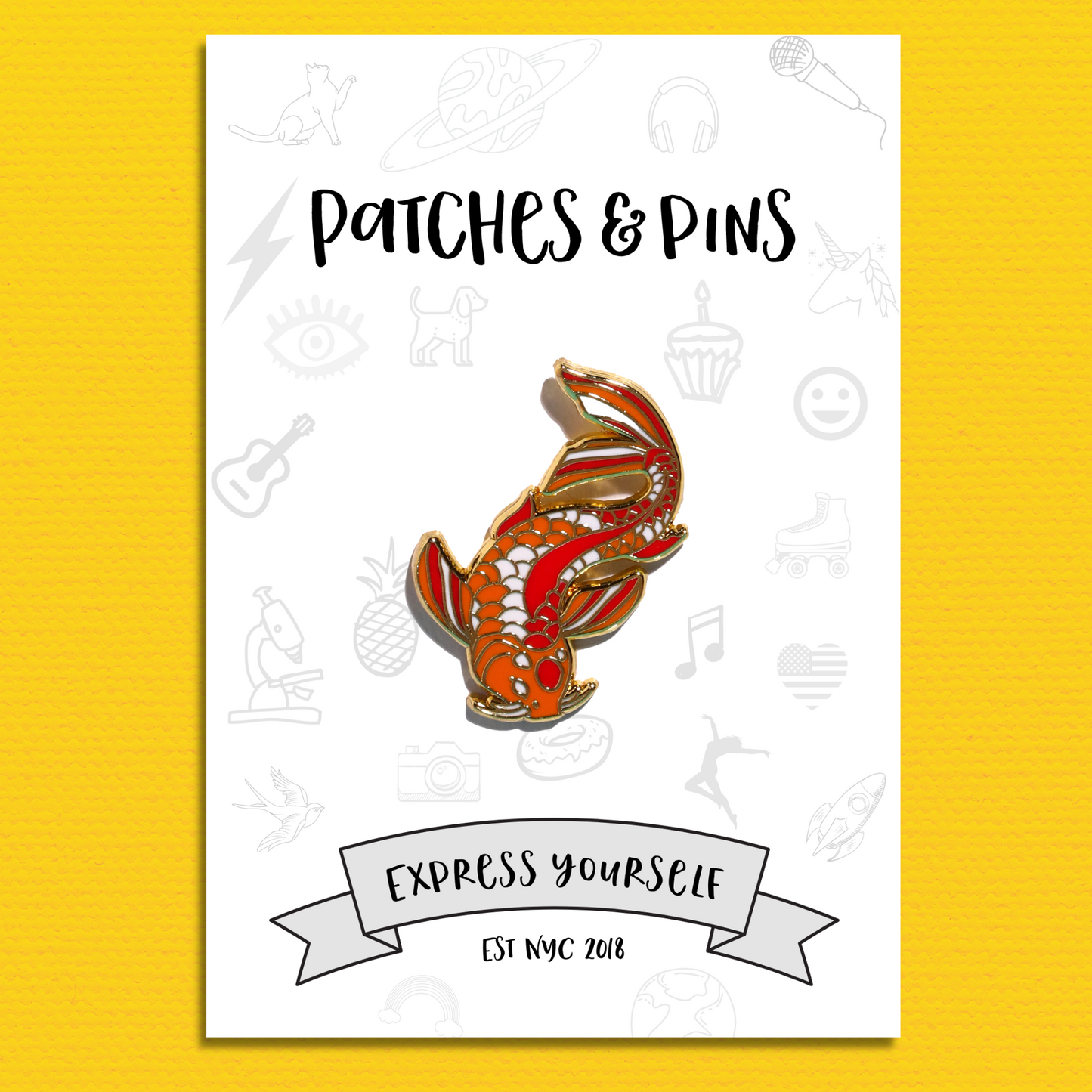 Koi Fish Enamel Pin