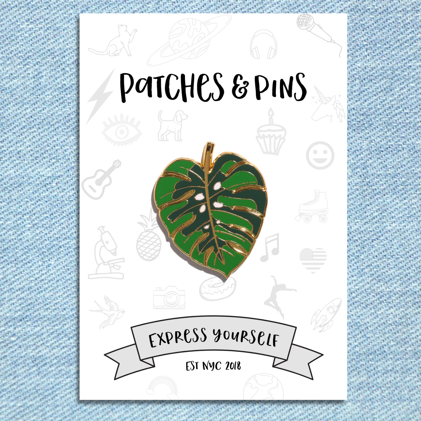 Monstera Enamel Pin