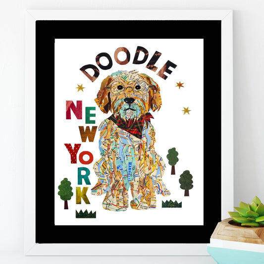 Map dog Love Doodle dog