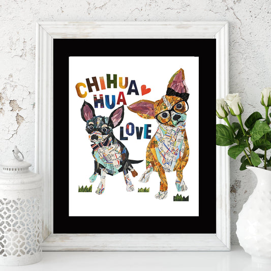 Map dog Chihuahua Art print