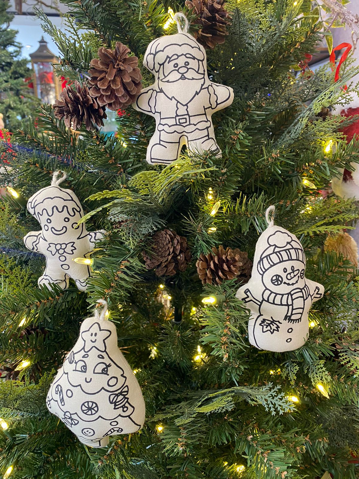 Christmas Tree Ornament for Coloring