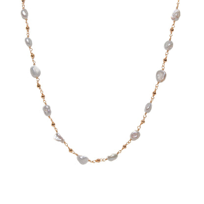 46-inch Keshi Cascade Necklace