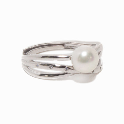 Serene Seashell Silver Ring