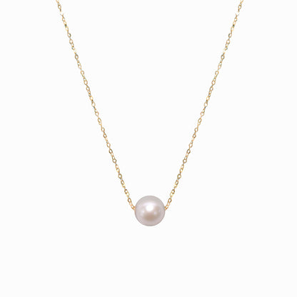 18K Gold Pearl Necklace 8-8.5 mm