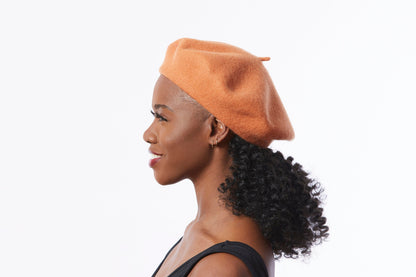 Wool Beret in Terracotta