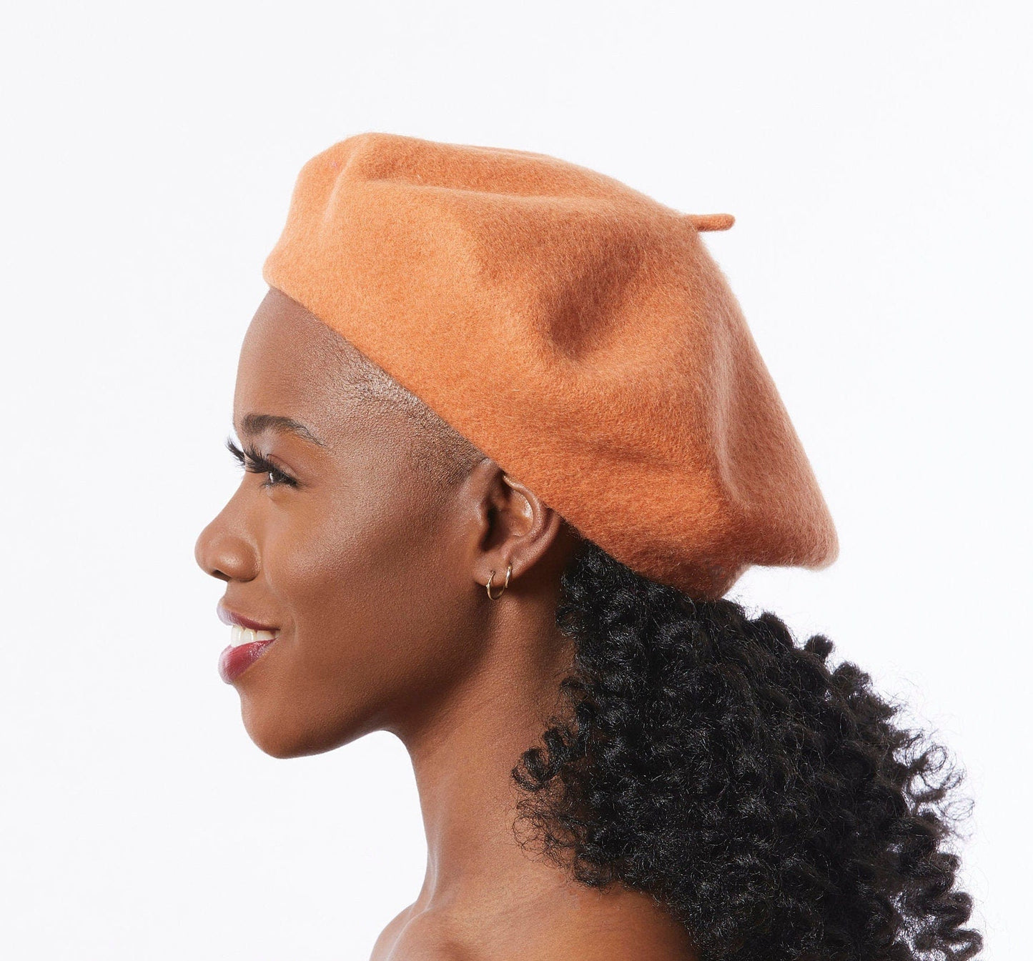 Wool Beret in Terracotta