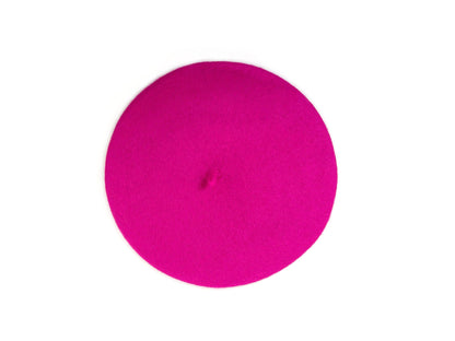 Hot Pink Wool Beret