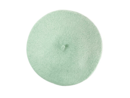 Wool Beret in Mint Green