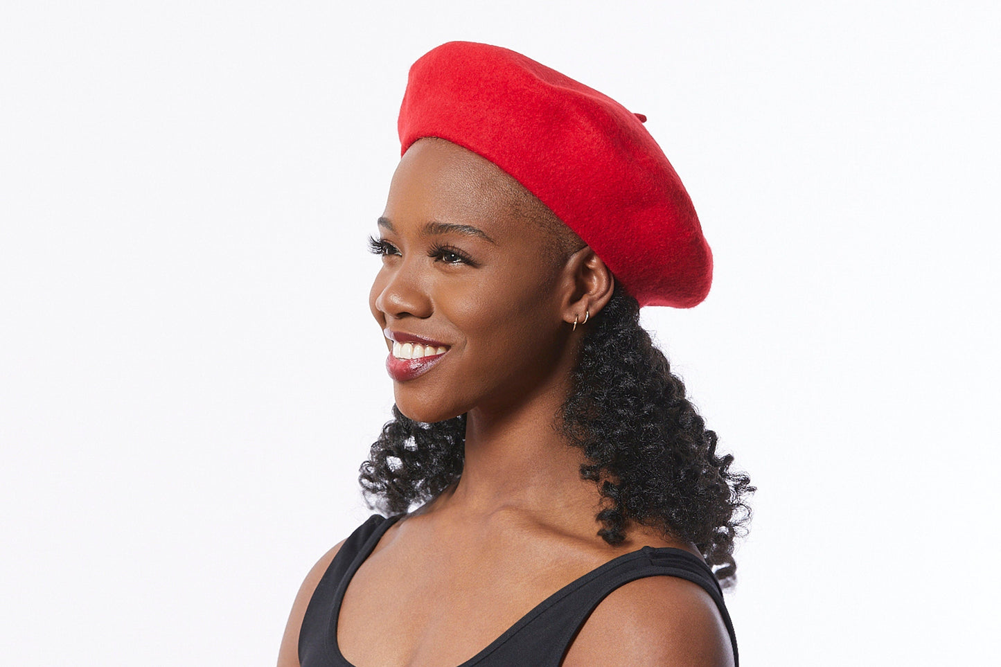 Wool Beret in Red