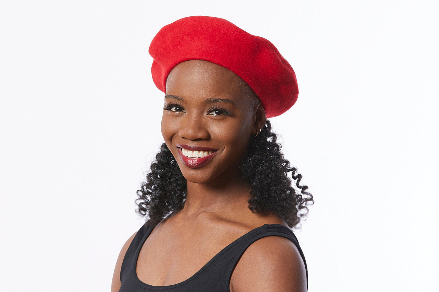 Wool Beret in Red